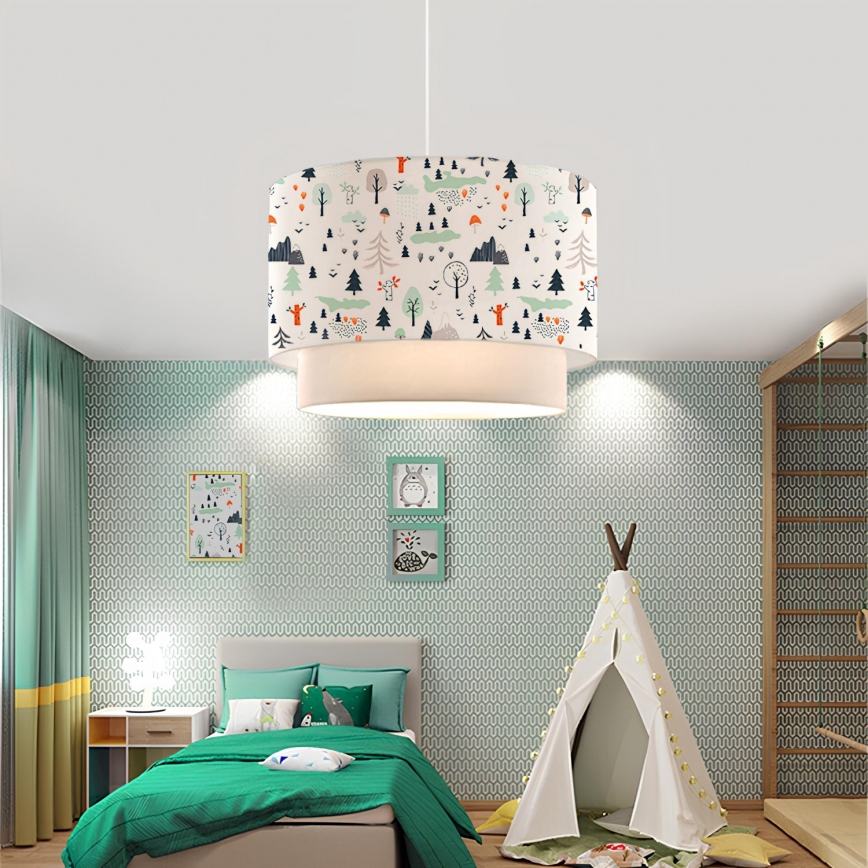 Lampe enfant CANDY 1xE27/40W/230V blanche/multicolore