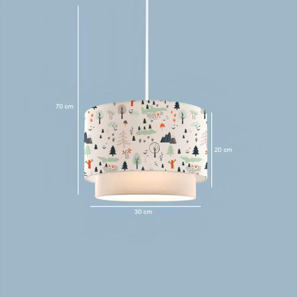 Lampe enfant CANDY 1xE27/40W/230V blanche/multicolore