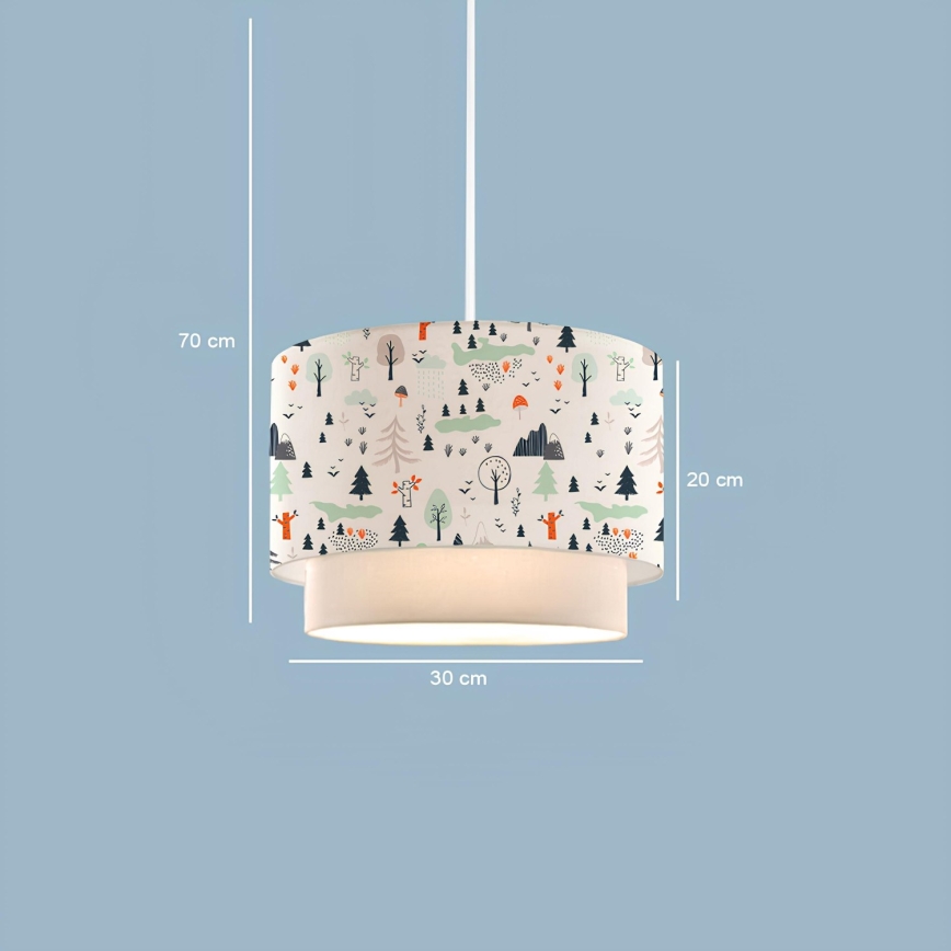 Lampe enfant CANDY 1xE27/40W/230V blanche/multicolore