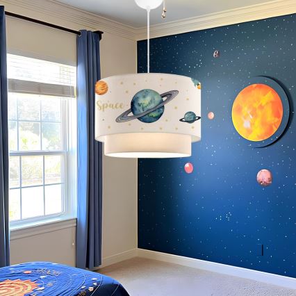 Lampe enfant CANDY 1xE27/40W/230V blanche/multicolore