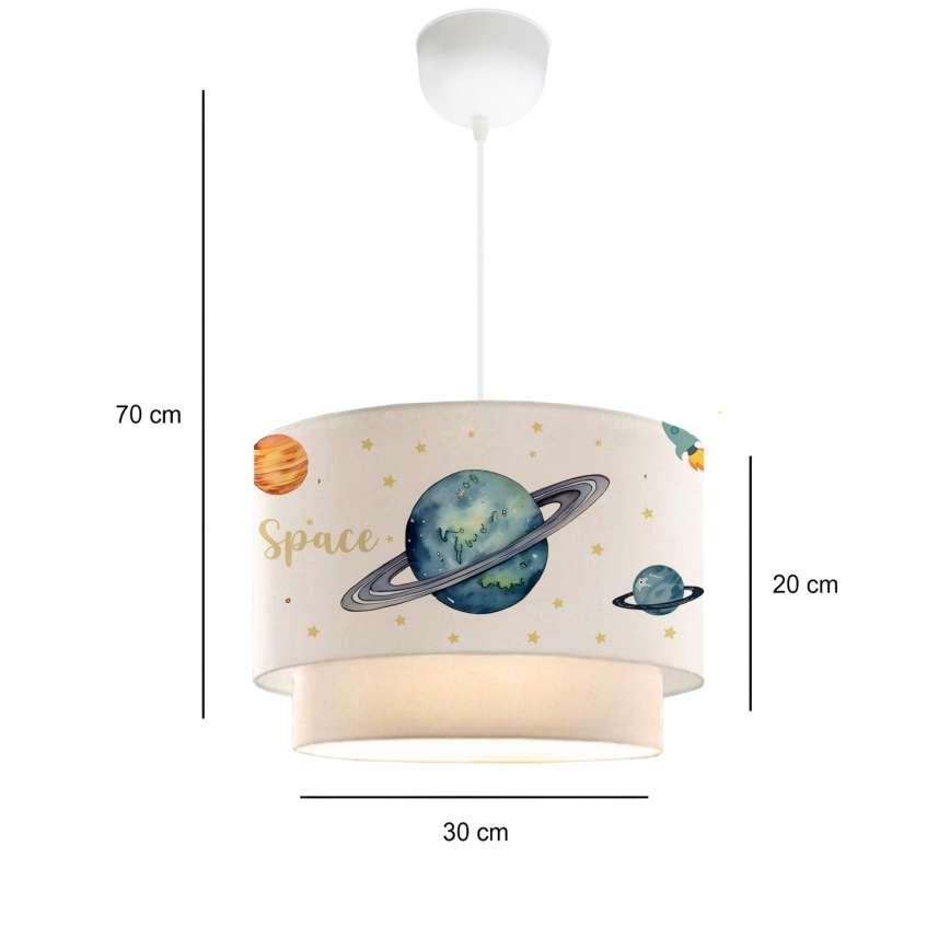 Lampe enfant CANDY 1xE27/40W/230V blanche/multicolore