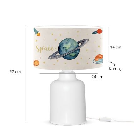 Lampe enfant CANDY 1xE27/40W/230V blanche/multicolore