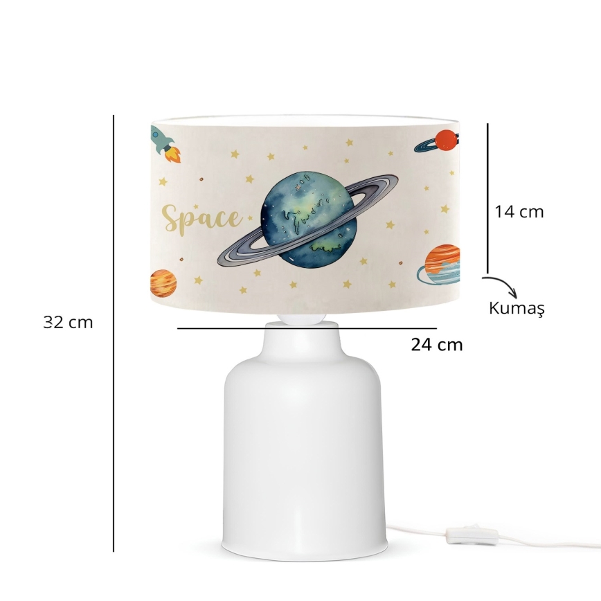 Lampe enfant CANDY 1xE27/40W/230V blanche/multicolore