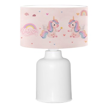 Lampe enfant CANDY 1xE27/40W/230V rose/blanche