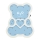 Lampe enfant LED/2xAA bleu ours