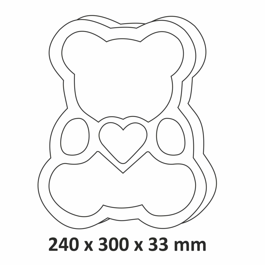 Lampe enfant LED/2xAA bleu ours