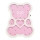 Lampe enfant LED/2xAA ours rose