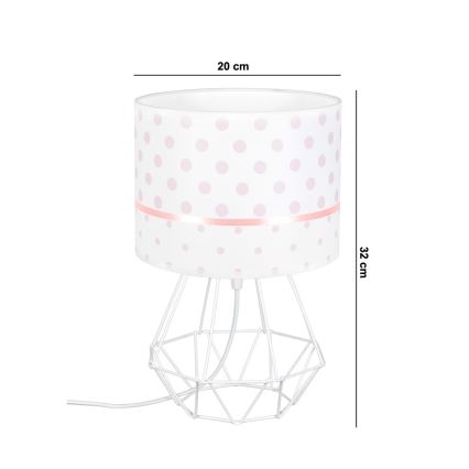 Lampe enfant PIKKI 1xE27/60W/230V rose