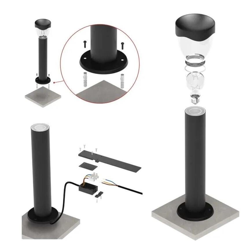Lampe extérieur ARTEO 1xE27/15W/230V IP44 80 cm