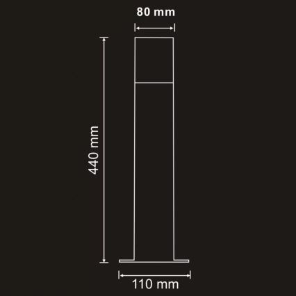 Lampe extérieur DALLAS 1xE27/12W/230V IP44 44 cm anthracite