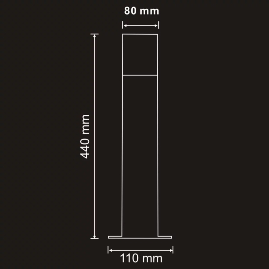 Lampe extérieur DALLAS 1xE27/12W/230V IP44 44 cm anthracite