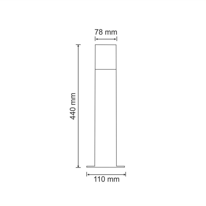 Lampe extérieur NEW YORK 1xE27/12W/230V IP44 44 cm anthracite
