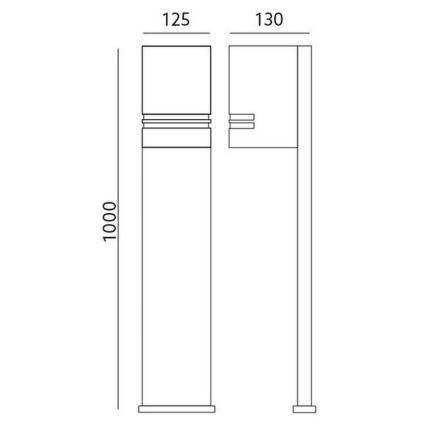 Lampe extérieur QUAZAR 1xGU10/11W/230V IP44 grise