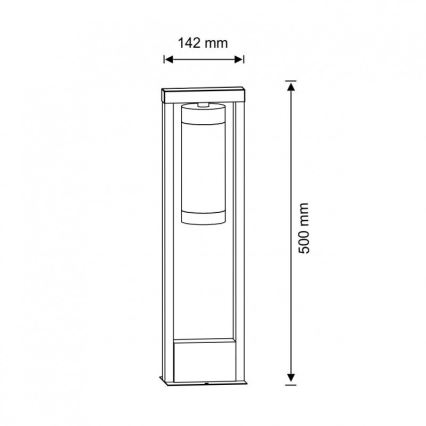 Lampe extérieur SPECTRA 1xE27/10W/230V IP44 50 cm