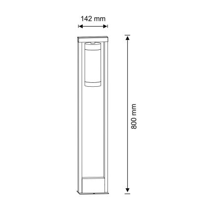 Lampe extérieur SPECTRA 1xE27/10W/230V IP44 80 cm