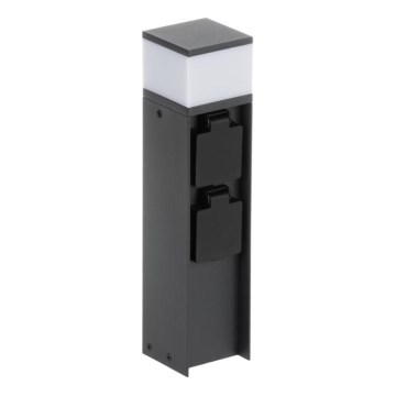 Lampe extérieure avec 2 prises DASTEN 1xG9/11W/230V 30 cm IP44 noir