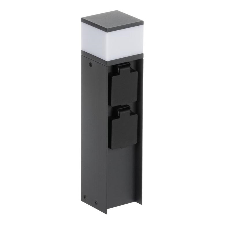 Lampe extérieure avec 2 prises DASTEN 1xG9/11W/230V 30 cm IP44 noir