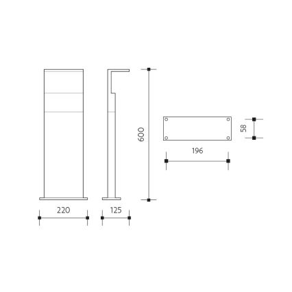 Lampe extérieure avec détecteur NATURA LED/12W/230V 4000K IP54 marron/anthracite