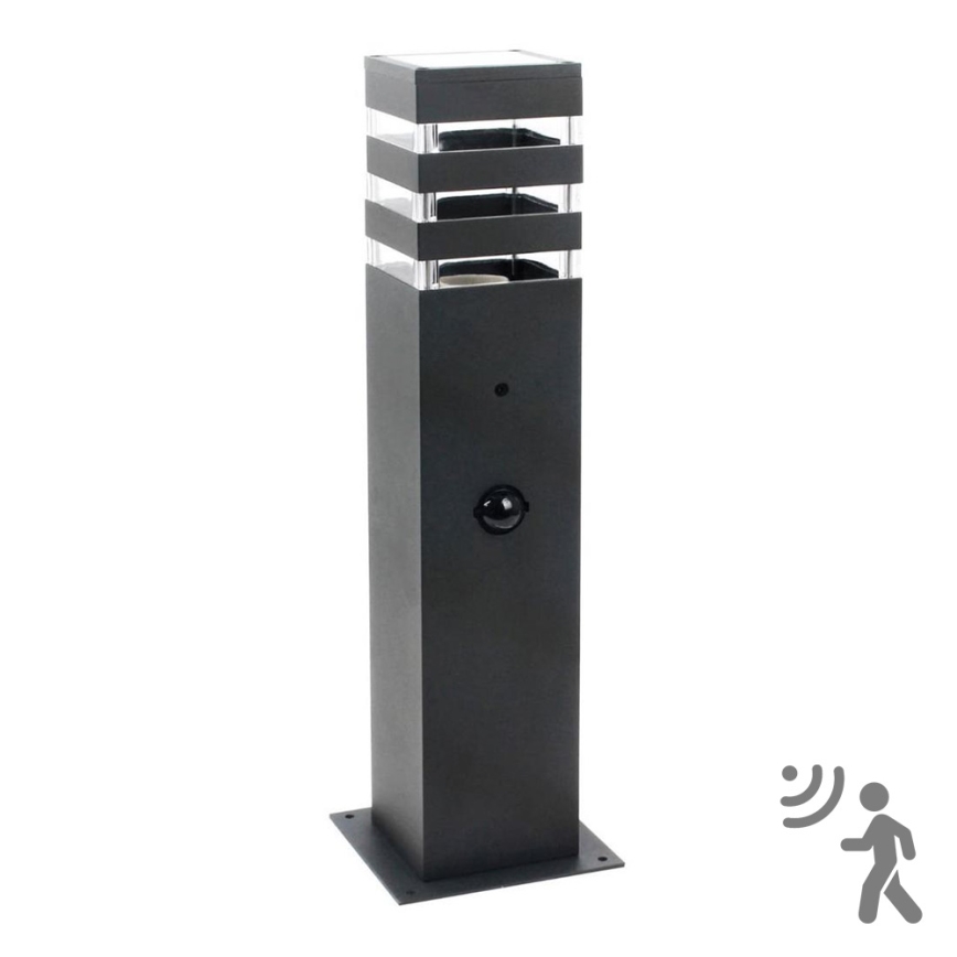 Lampe extérieure avec détecteur TEKSAS 1xE27/12W/230V IP44 44 cm anthracite