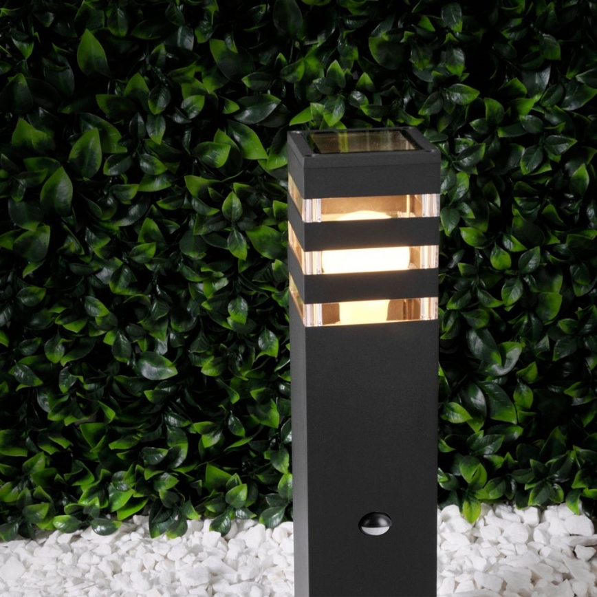 Lampe extérieure avec détecteur TEKSAS 1xE27/12W/230V IP44 44 cm anthracite