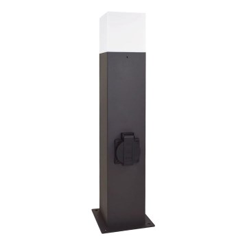 Lampe extérieure avec prise NEW YORK 1xE27/12W/230V IP44 44 cm graphite