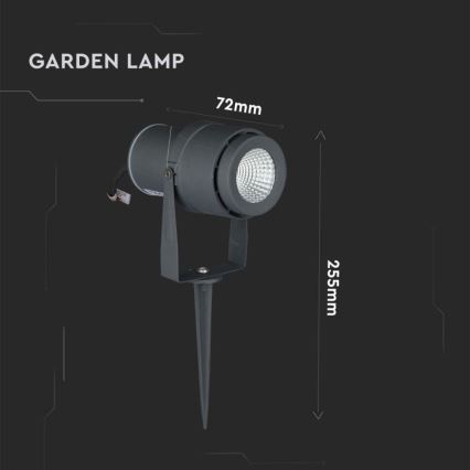 Lampe extérieure LED/12W/100-240V IP65 3000K gris