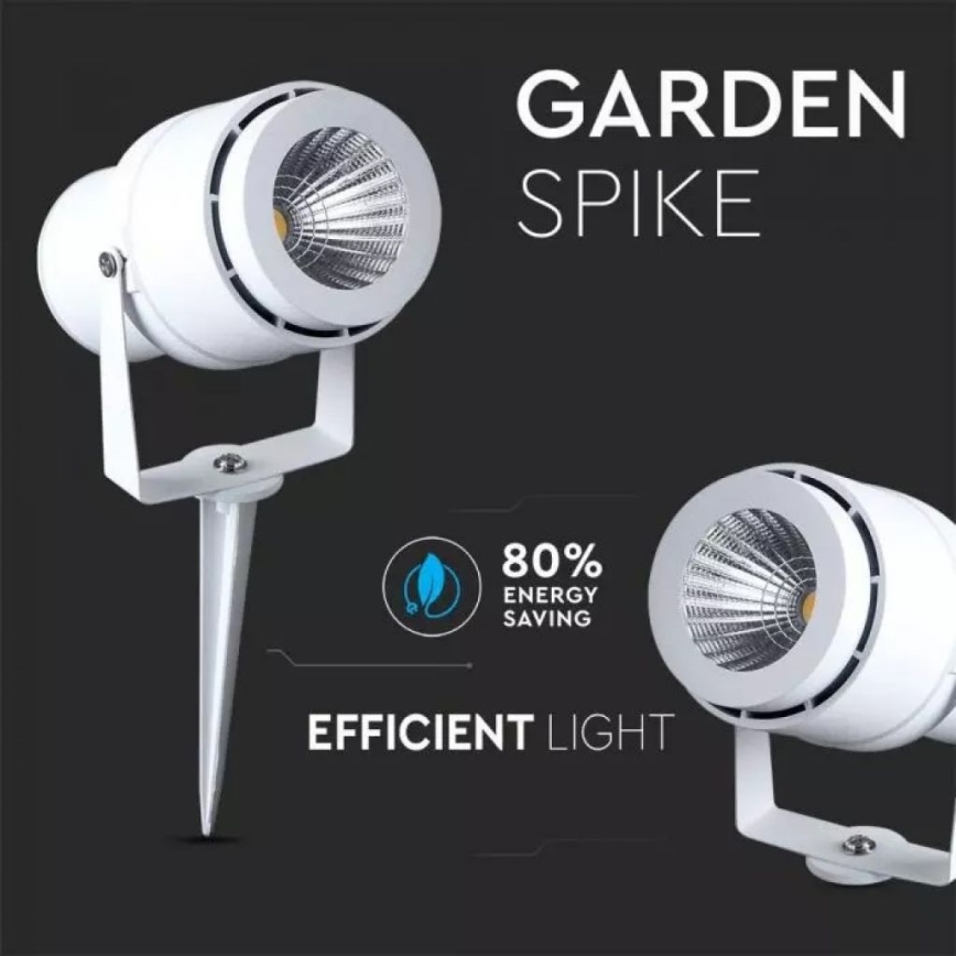 Lampe extérieure LED/12W/100-240V IP65 blanc - verre vert