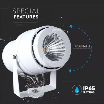 Lampe extérieure LED/12W/100-240V IP65 blanc - verre vert