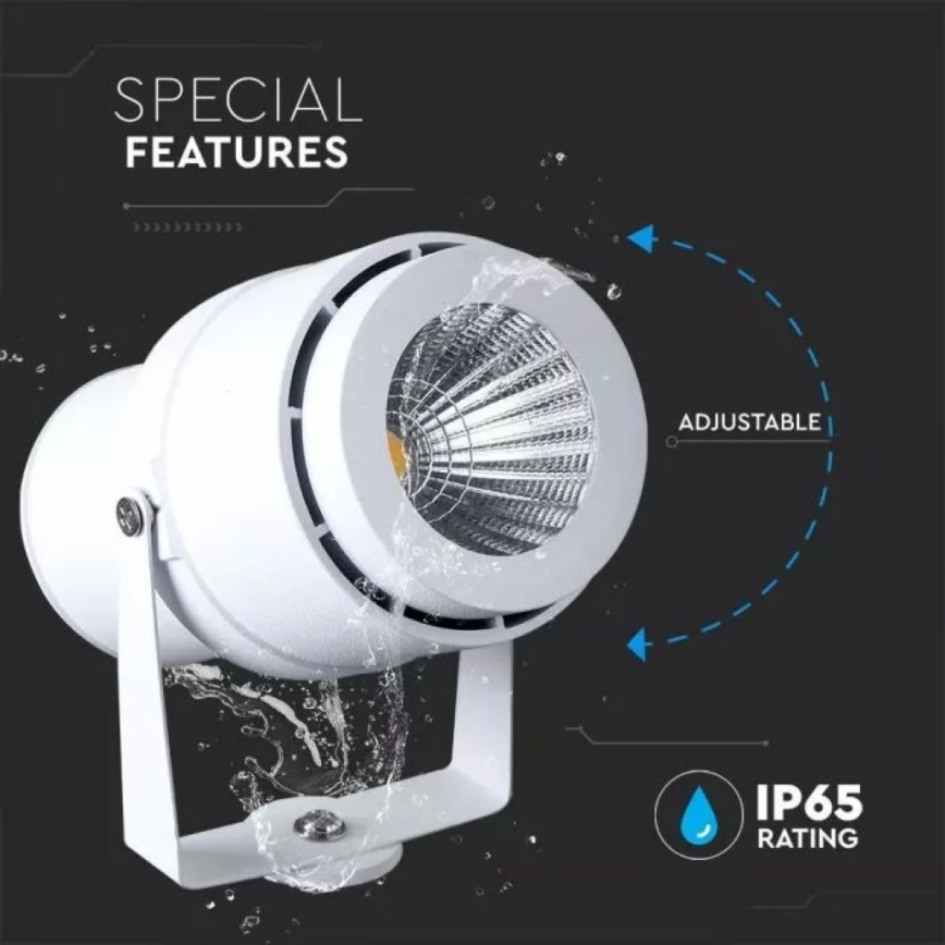 Lampe extérieure LED/12W/100-240V IP65 blanc - verre vert