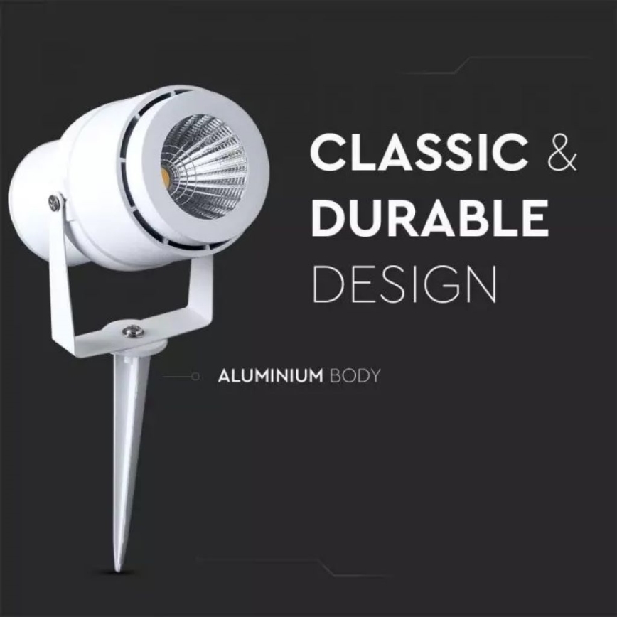Lampe extérieure LED/12W/100-240V IP65 blanc - verre vert