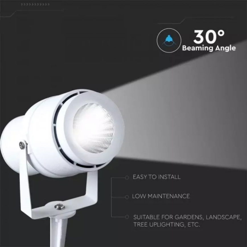 Lampe extérieure LED/12W/100-240V IP65 blanc - verre vert