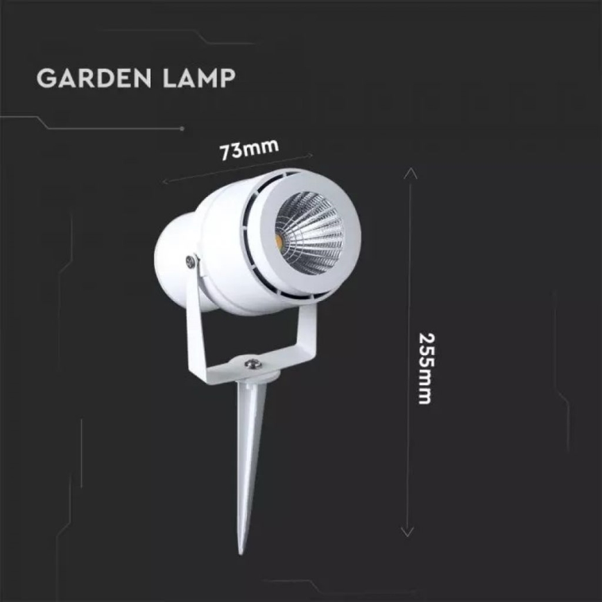 Lampe extérieure LED/12W/100-240V IP65 blanc - verre vert
