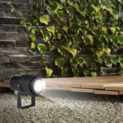 Lampe extérieure LED/12W/100-240V IP65 noir - lumière verte