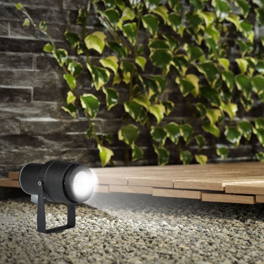 Lampe extérieure LED/12W/100-240V IP65 noir - lumière verte