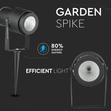 Lampe extérieure LED/12W/100-240V IP65 noir - lumière verte