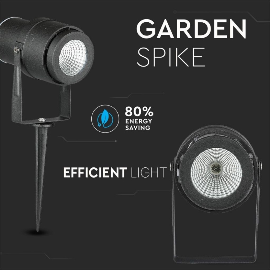 Lampe extérieure LED/12W/100-240V IP65 noir - lumière verte