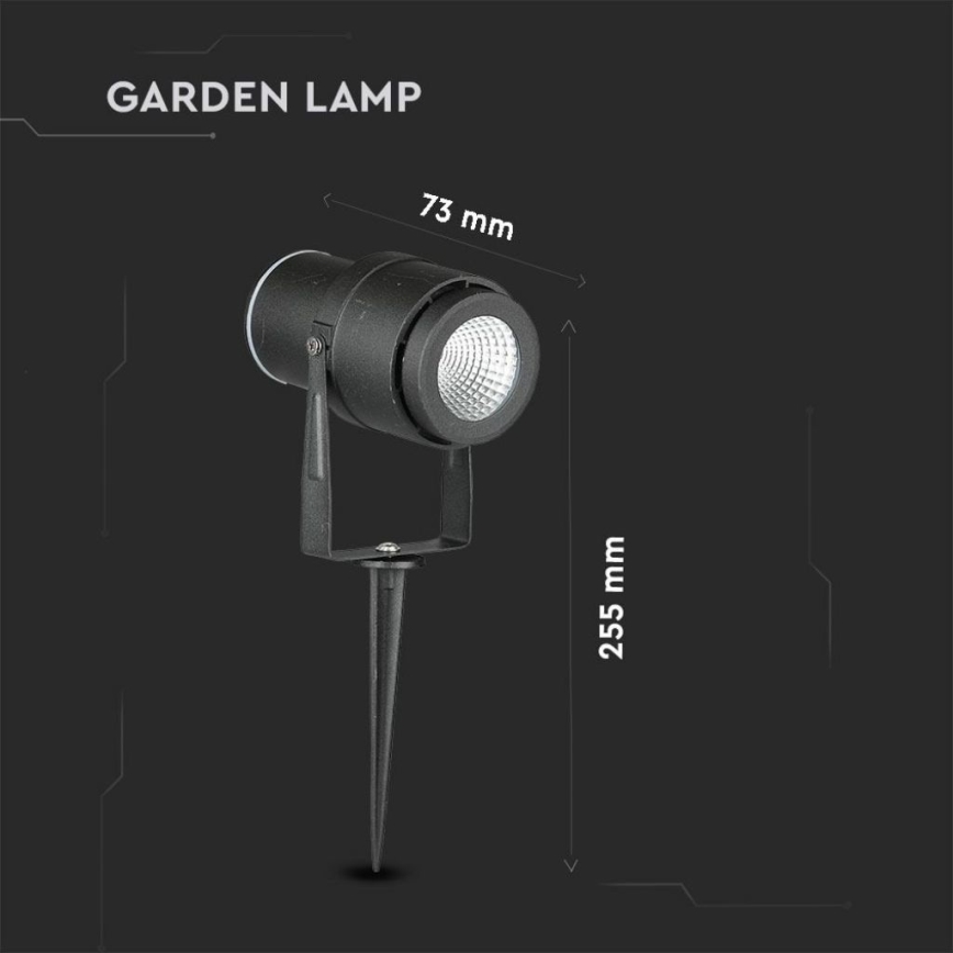Lampe extérieure LED/12W/100-240V IP65 noir - lumière verte