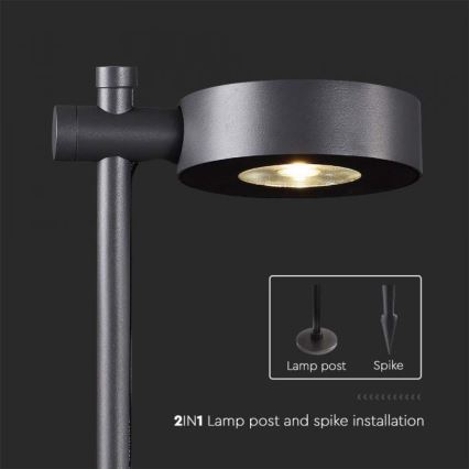 Lampe extérieure LED/7W/230V 4000K IP65 noire