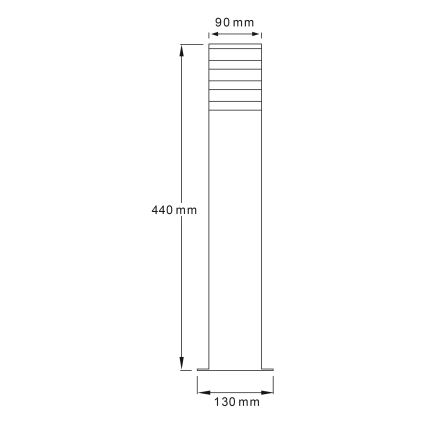 Lampe d'extérieur LED RGBW à intensité variable TEKSAS 1xE27/12W/230V 2700-6500K Wi-Fi 44 cm IP44 anthracite