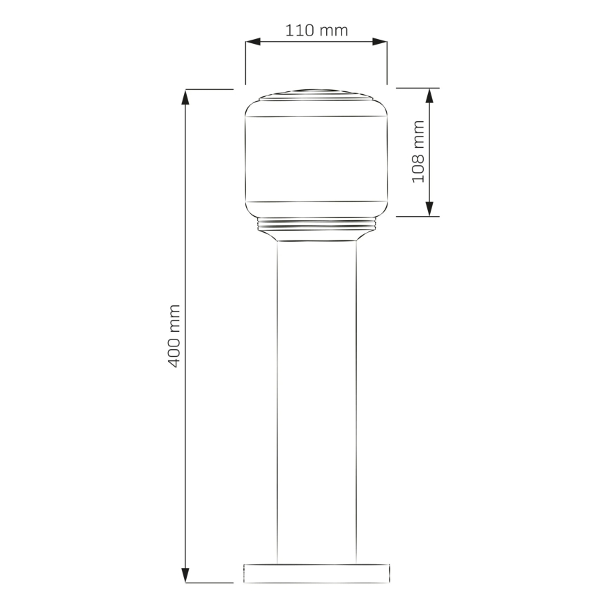 Lampe extérieure MADRID 1xE27/12W/230V 40 cm IP44 noire