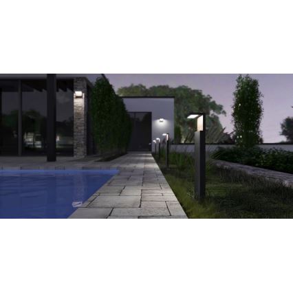 Lampe extérieure NATURA LED/12W/230V 4000K 60 cm IP65 marron/anthracite
