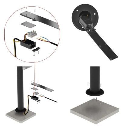 Lampe extérieure NIKA LED/12,5W/230V IP44 80 cm