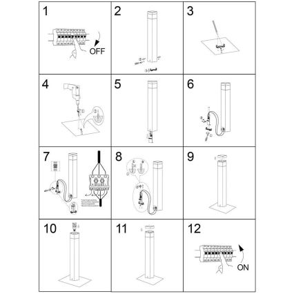 Lampe extérieure OTIS 1xE27/60W/230V IP44