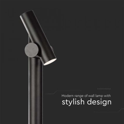 Lampe flexible extérieure LED/4W/230V 4000K IP44 100 cm noir