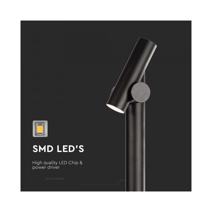 Lampe flexible extérieure LED/4W/230V 4000K IP44 100 cm noir