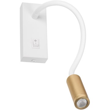 Lampe flexible LED TONIL LED/3,3W/230V blanc/doré