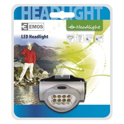 Lampe frontale LED 8xLED/3xAAA