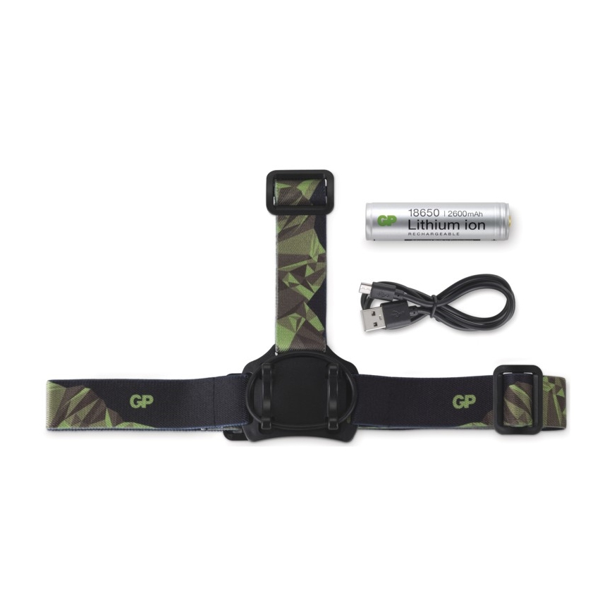 Lampe frontale LED GP DISCOVERY CHR35 LED/3,7V/2600mAh