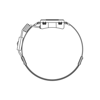 Lampe frontale LED rechargeable 2xLED/5V 180 lm 900 mAh noire