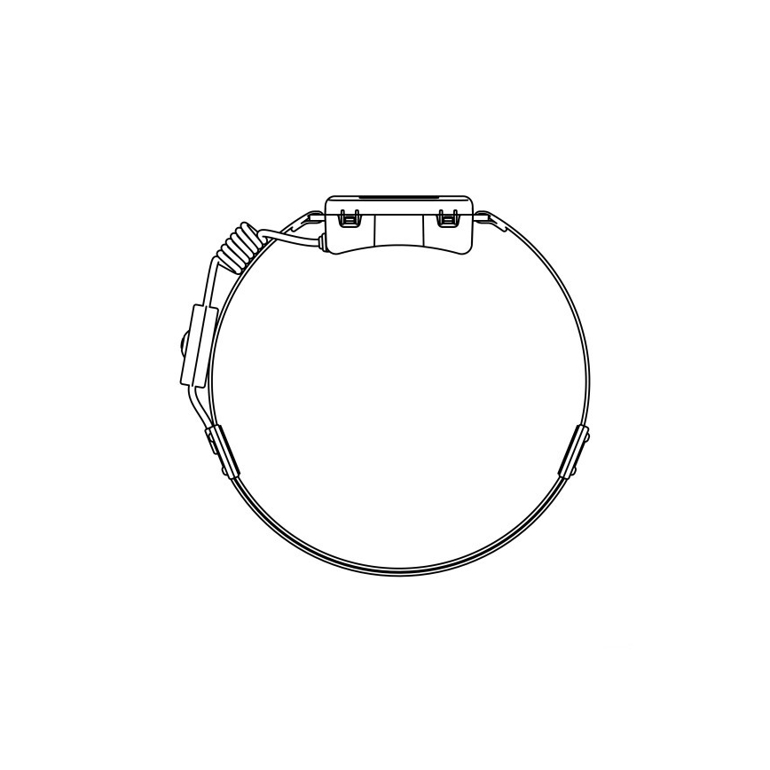 Lampe frontale LED rechargeable 2xLED/5V 180 lm 900 mAh noire